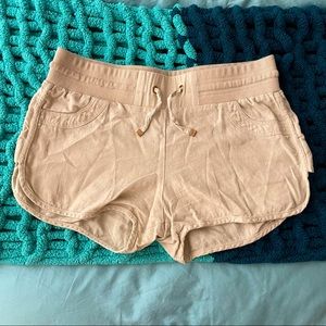 Khaki Linen Shorts